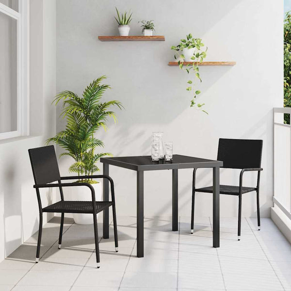 Tuin Eetset 3 Pcs Poly Riet