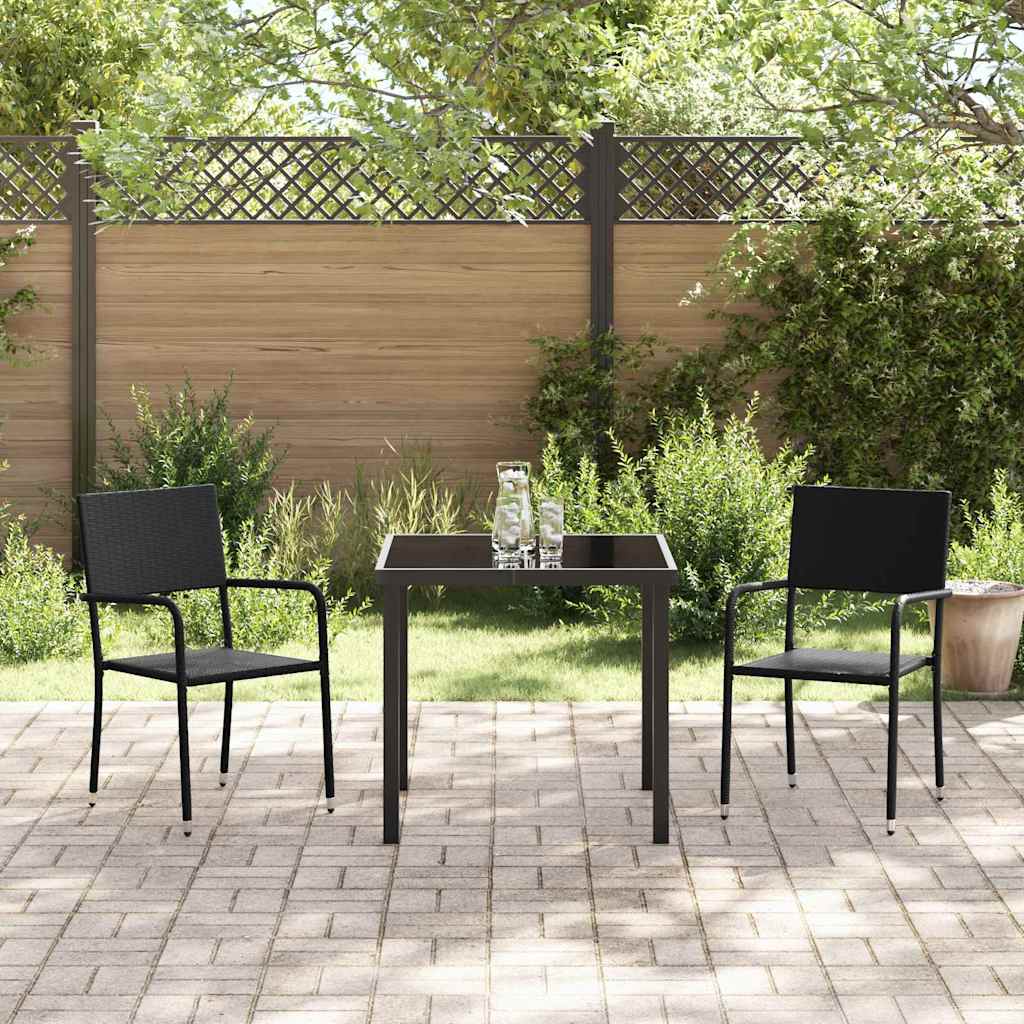 Tuin Eetset 3 Pcs Poly Riet