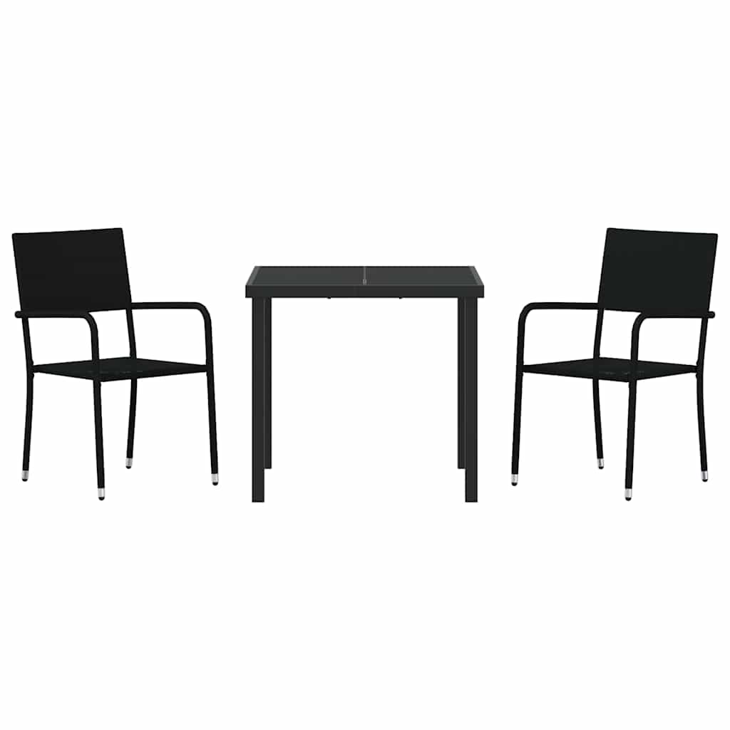Tuin Eetset 3 Pcs Poly Riet