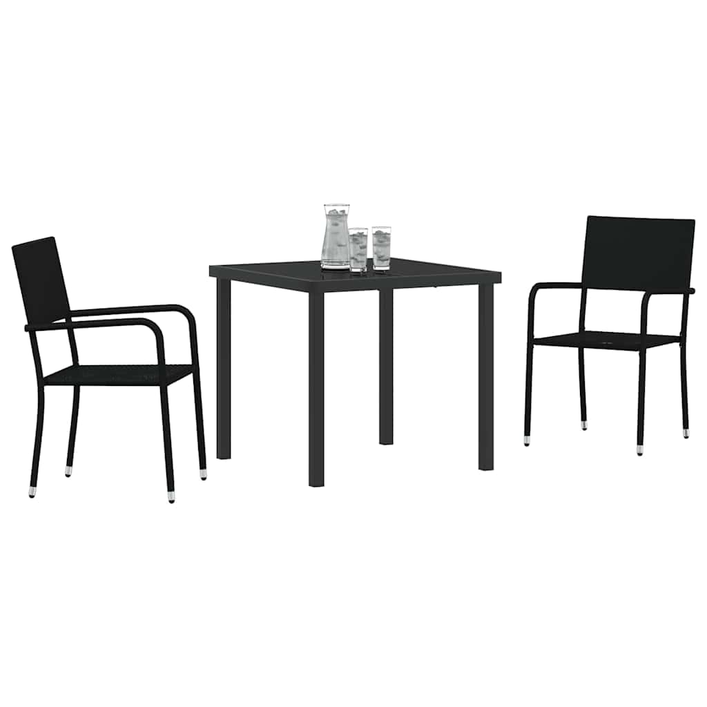 Tuin Eetset 3 Pcs Poly Riet