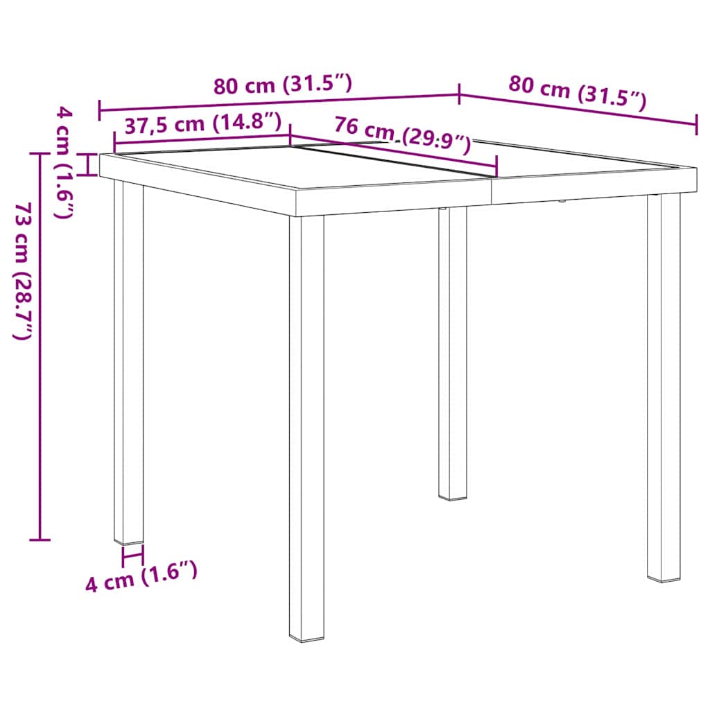 Tuin Eetset 3 Pcs Poly Riet
