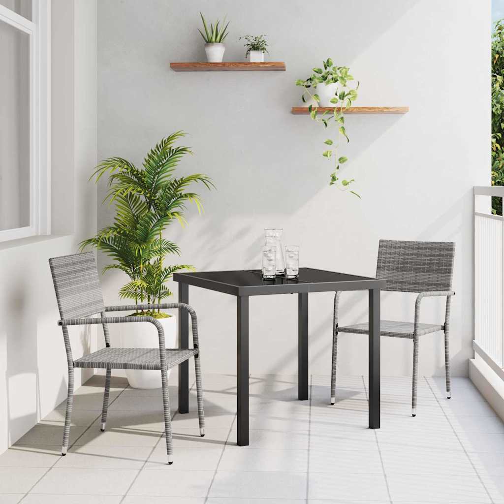 Tuin Eetset 3 Pcs Poly Riet