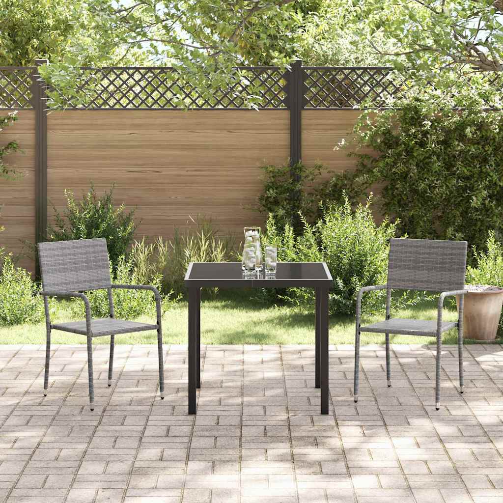 Tuin Eetset 3 Pcs Poly Riet
