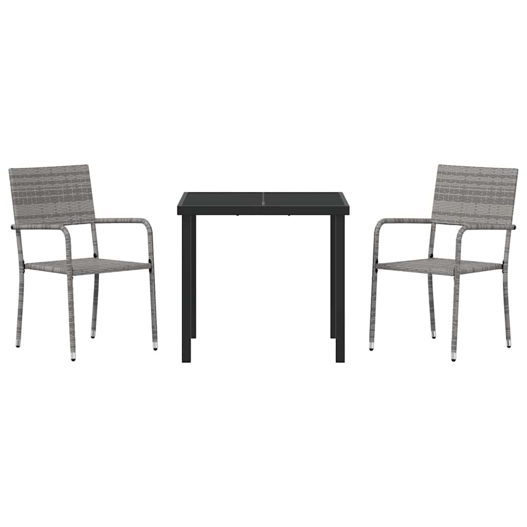 Tuin Eetset 3 Pcs Poly Riet