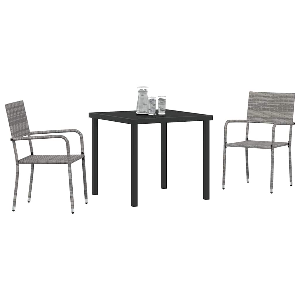Tuin Eetset 3 Pcs Poly Riet