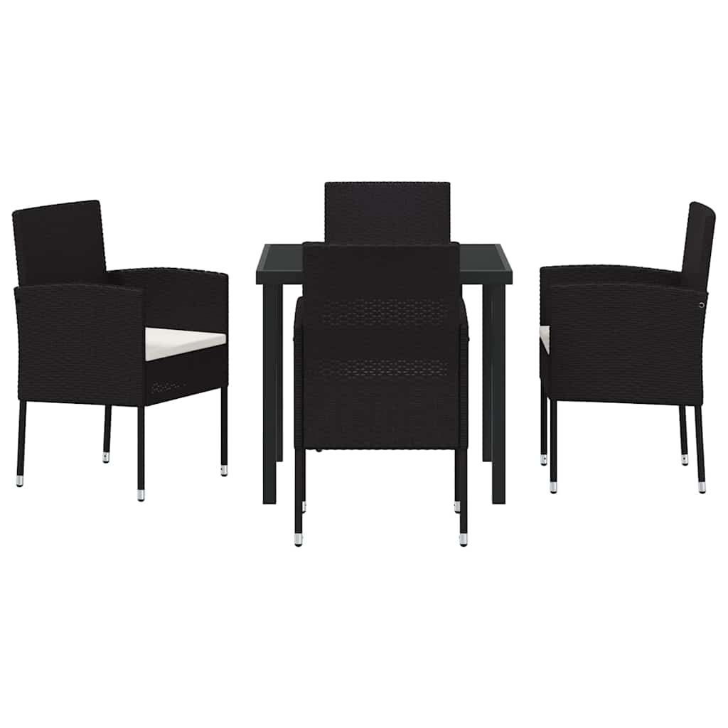 Tuin Eetset Met Kussen 5 Pcs Poly Riet