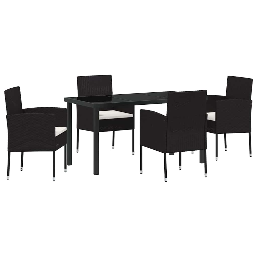 Tuin Eetset Met Kussen 5 Pcs Poly Riet