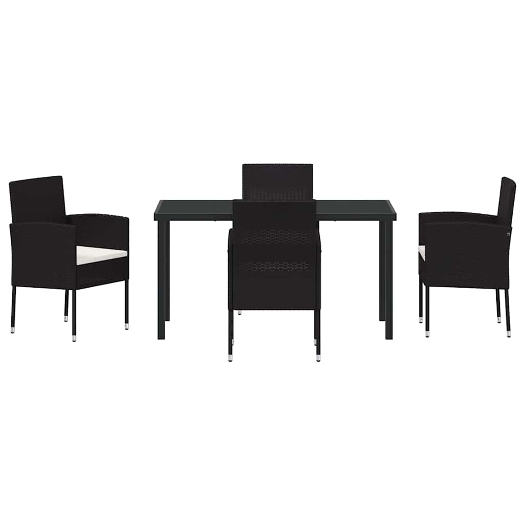 Tuin Eetset Met Kussen 5 Pcs Poly Riet