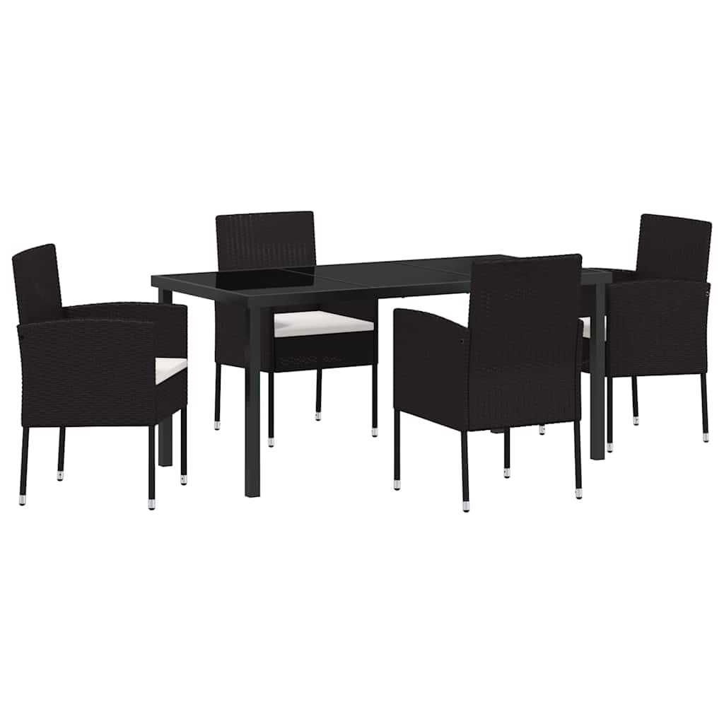 Tuin Eetset Met Kussen 5 Pcs Poly Riet