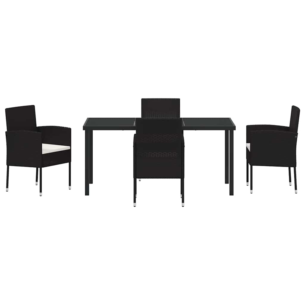 Tuin Eetset Met Kussen 5 Pcs Poly Riet