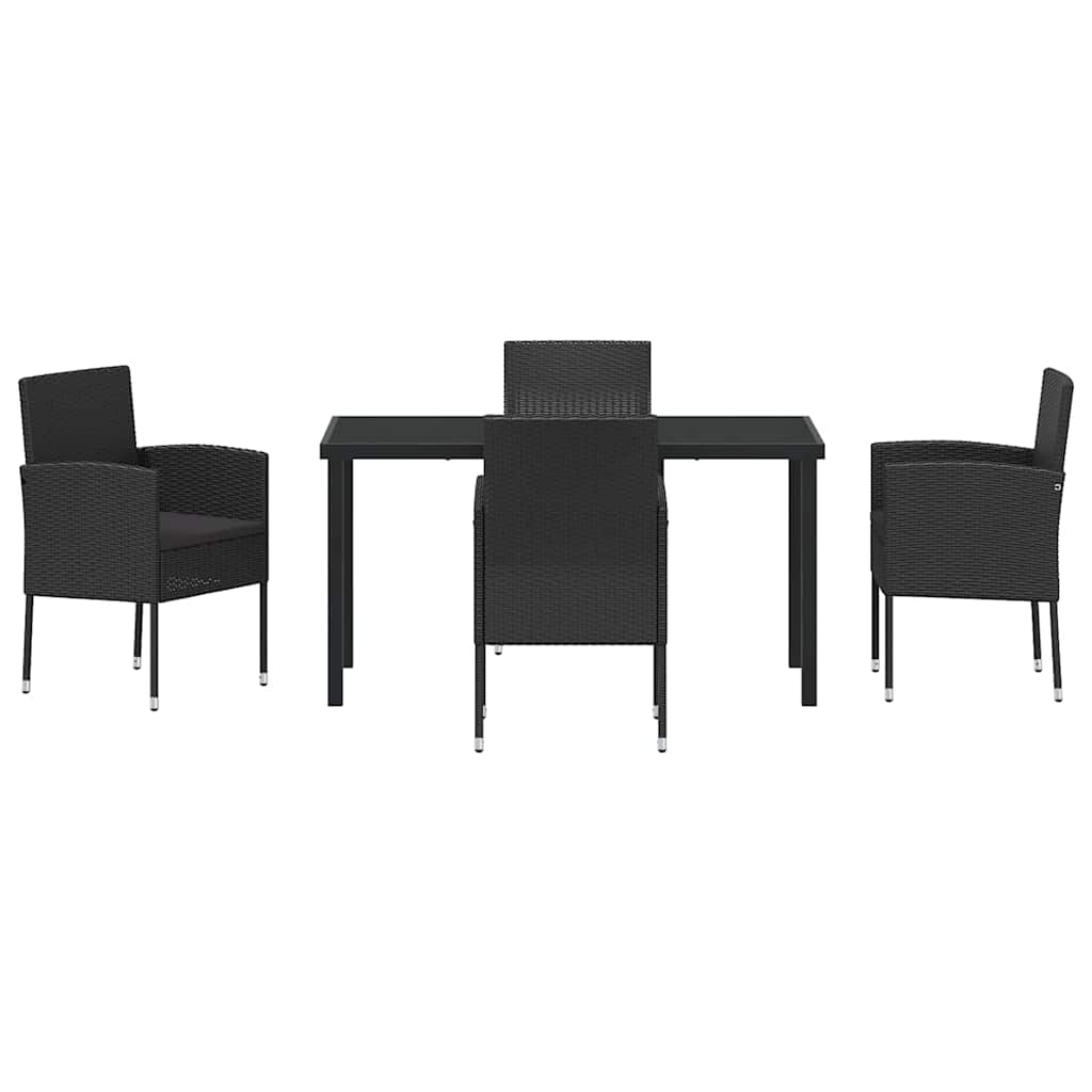 Tuin Eetset Met Kussen 5 Pcs Poly Riet