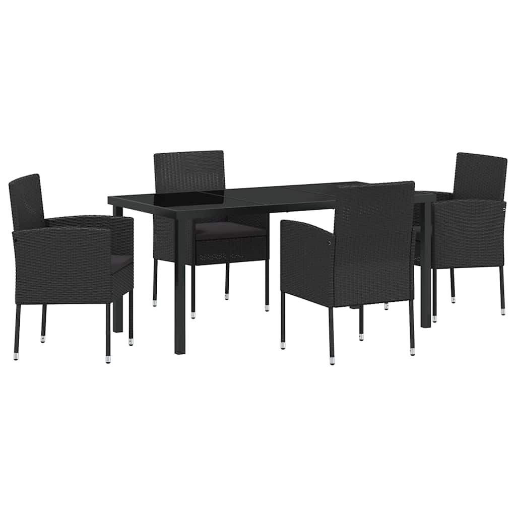 Tuin Eetset Met Kussen 5 Pcs Poly Riet