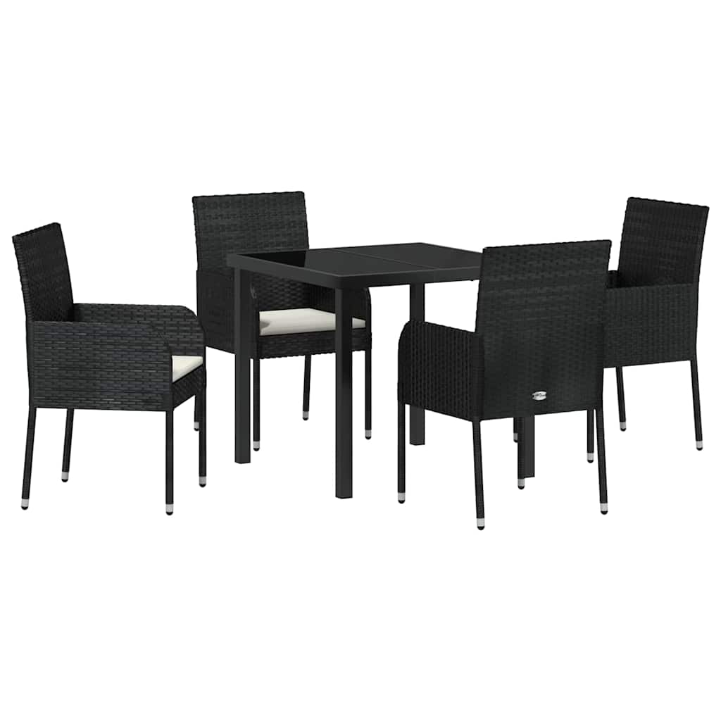 Tuin Eetset Met Kussen 5 Pcs Poly Riet
