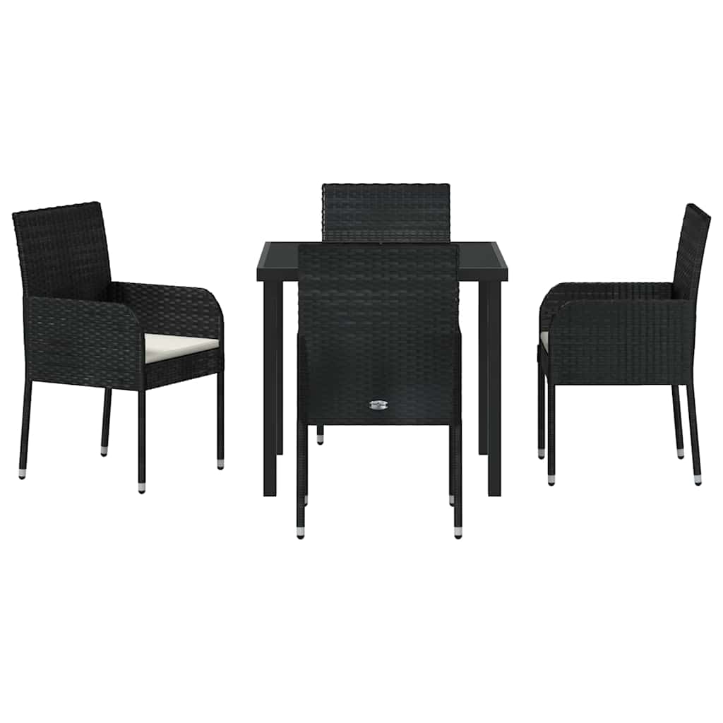 Tuin Eetset Met Kussen 5 Pcs Poly Riet