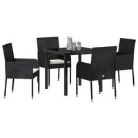 Tuin Eetset Met Kussen 5 Pcs Poly Riet