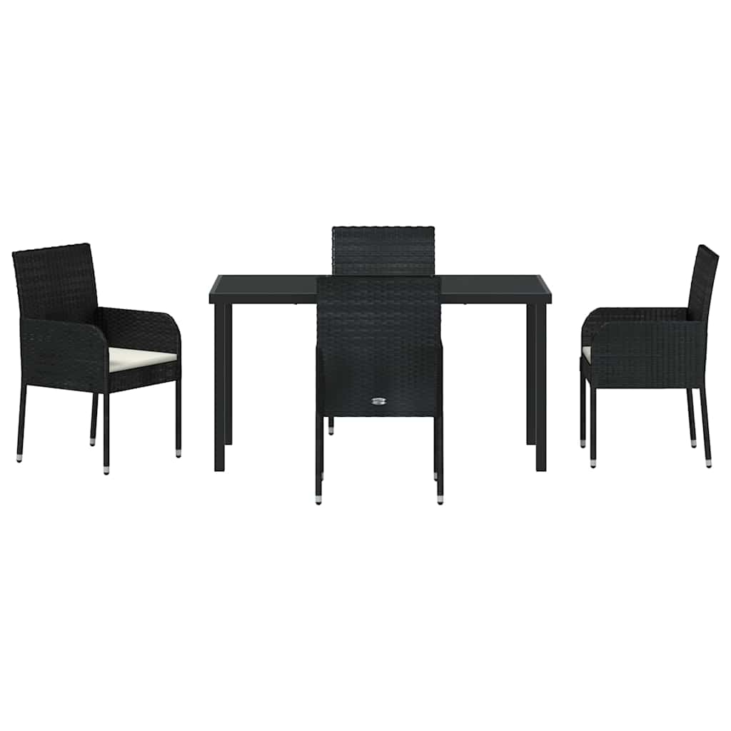 Tuin Eetset Met Kussen 5 Pcs Poly Riet