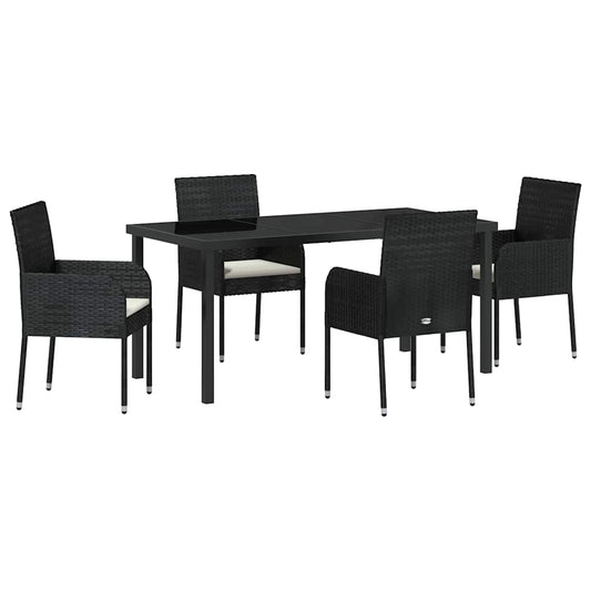 Tuin Eetset Met Kussen 5 Pcs Poly Riet