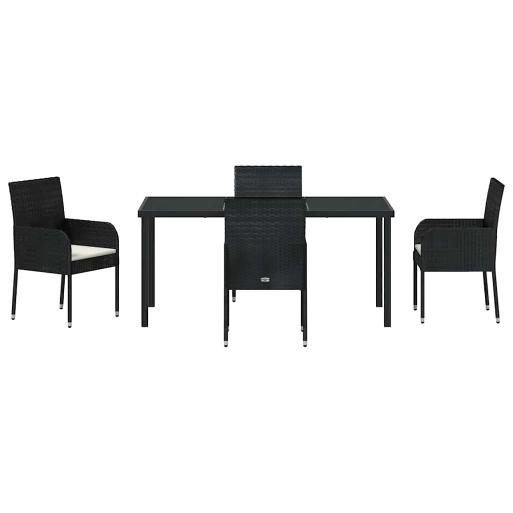 Tuin Eetset Met Kussen 5 Pcs Poly Riet
