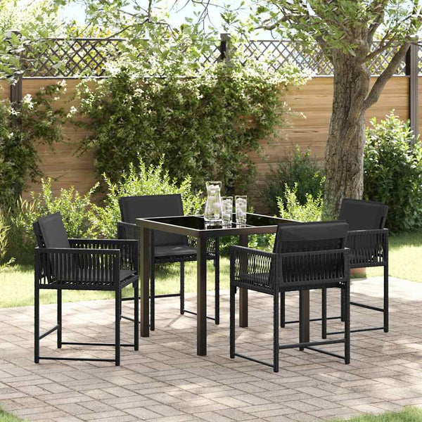 Tuin Eetset 5 Pcs Poly Rattan