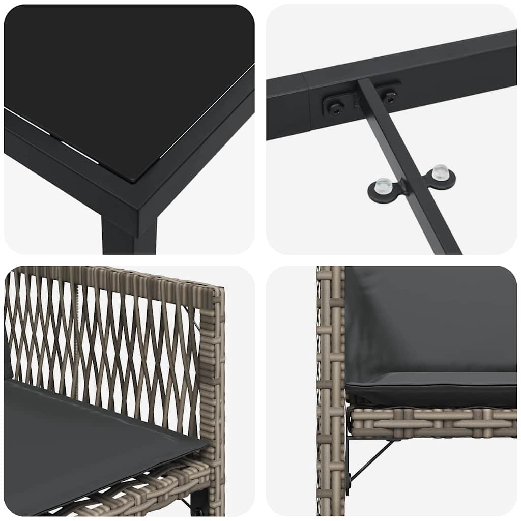 Tuin Eetset 5 Pcs Poly Rattan