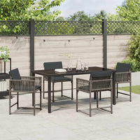 Tuin Eetset 5 Pcs Poly Rattan