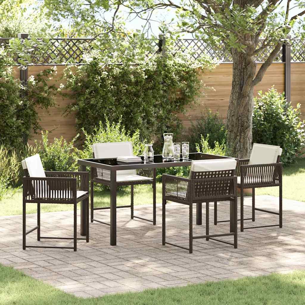 Tuin Eetset 5 Pcs Poly Rattan