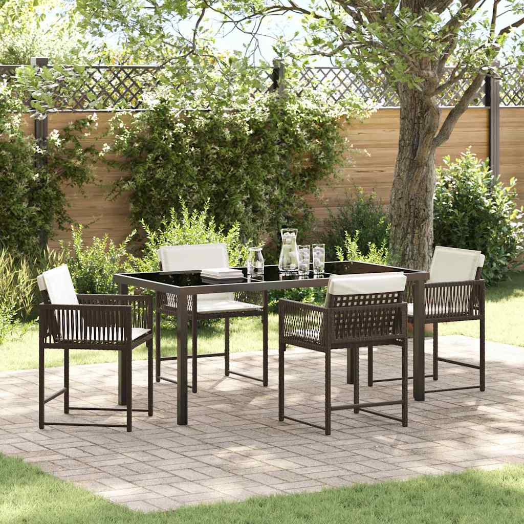 Tuin Eetset 5 Pcs Poly Rattan