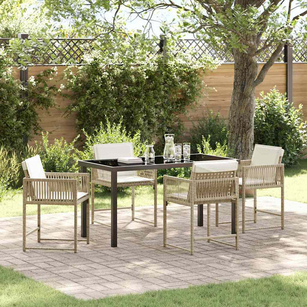 Tuin Eetset 5 Pcs Poly Rattan