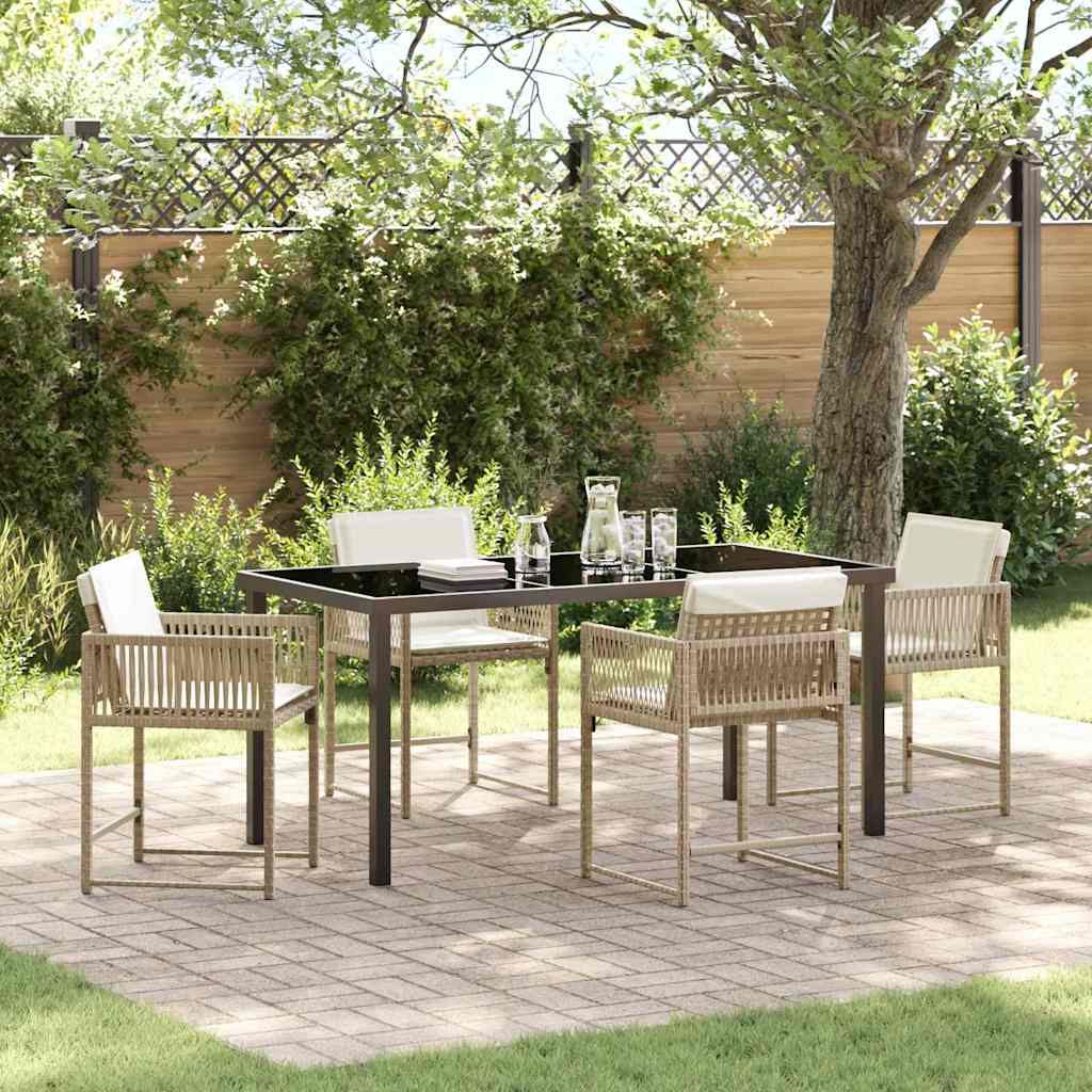 Tuin Eetset 5 Pcs Poly Rattan