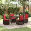 Tuin Eetset 5 Pcs Poly Rattan