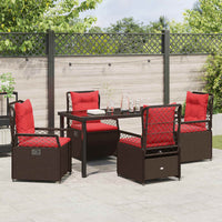 Tuin Eetset 5 Pcs Poly Rattan