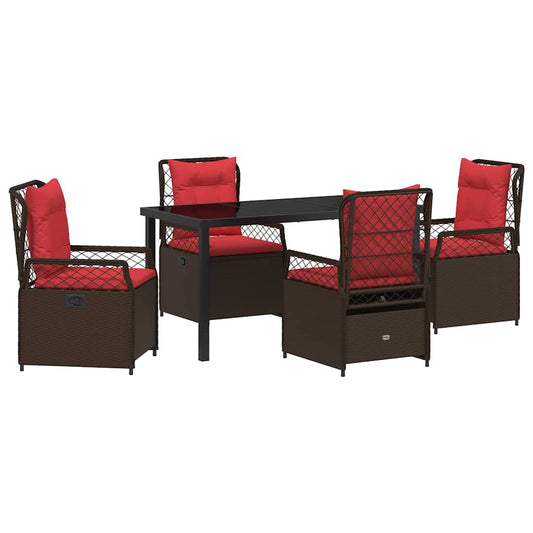 Tuin Eetset 5 Pcs Poly Rattan