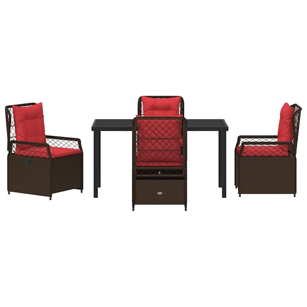 Tuin Eetset 5 Pcs Poly Rattan