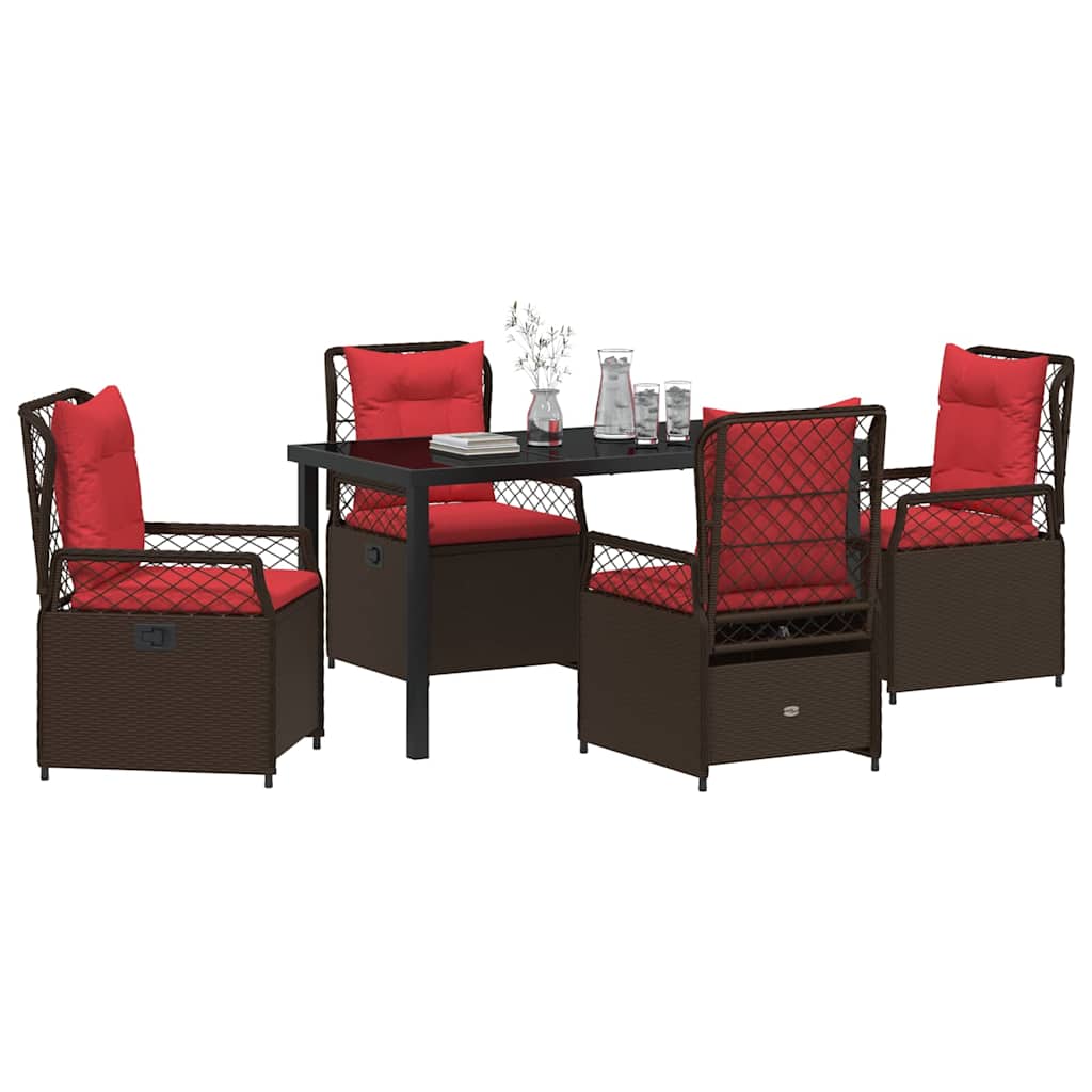 Tuin Eetset 5 Pcs Poly Rattan