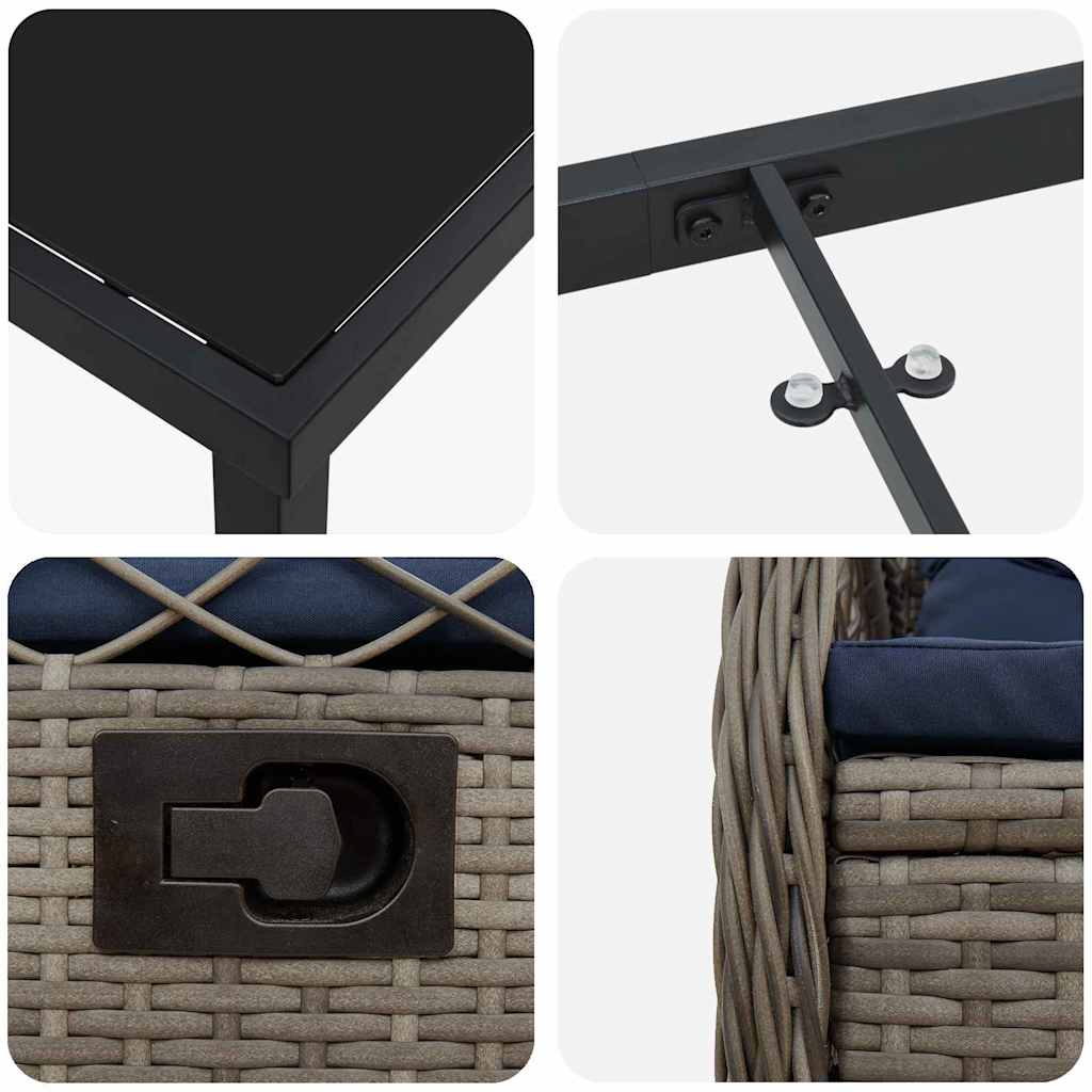 Tuin Eetset 5 Pcs Poly Rattan