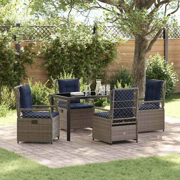 Tuin Eetset 5 Pcs Poly Rattan