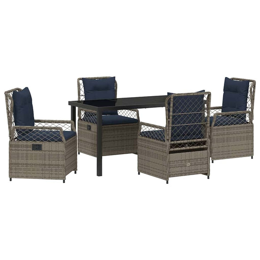 Tuin Eetset 5 Pcs Poly Rattan