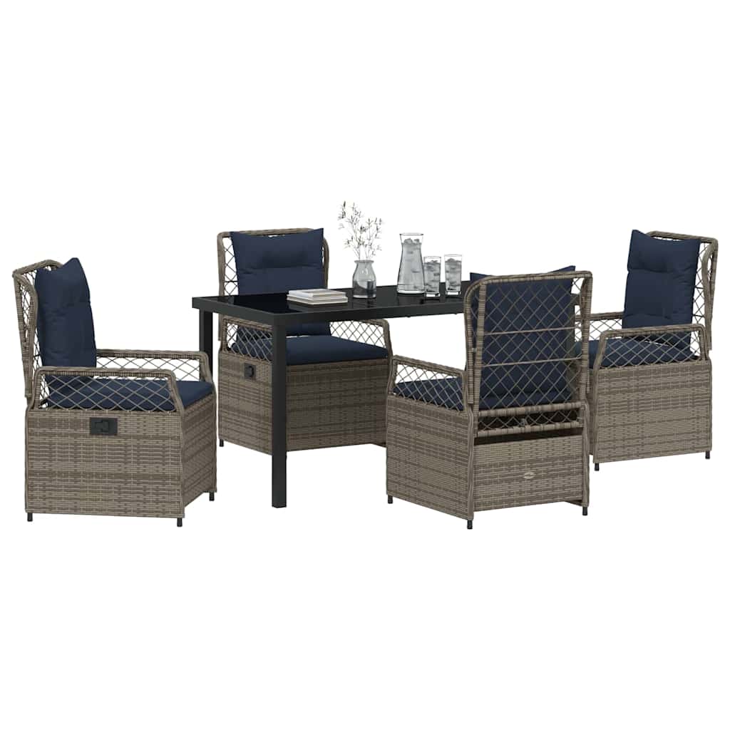 Tuin Eetset 5 Pcs Poly Rattan