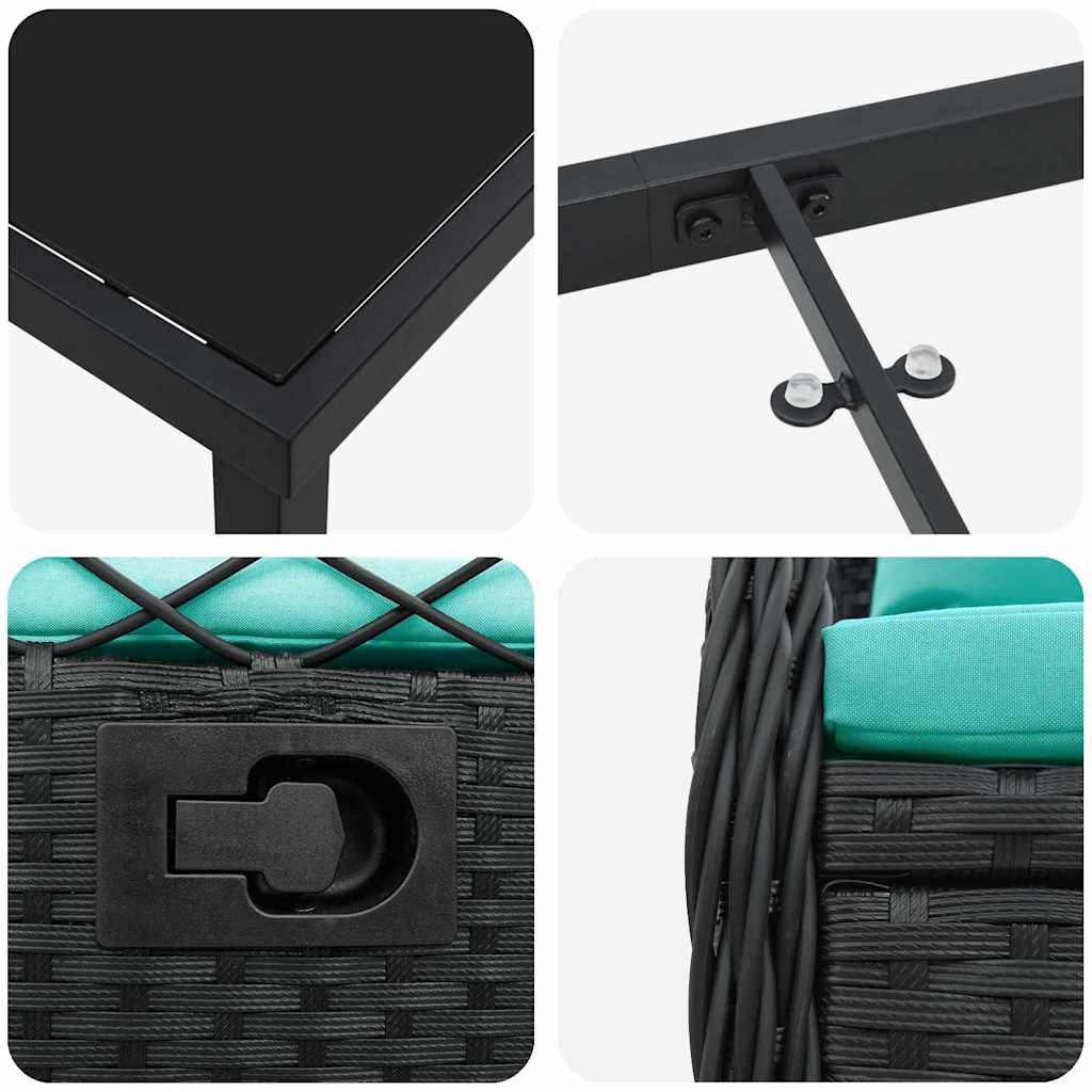 Tuin Eetset 5 Pcs Poly Rattan