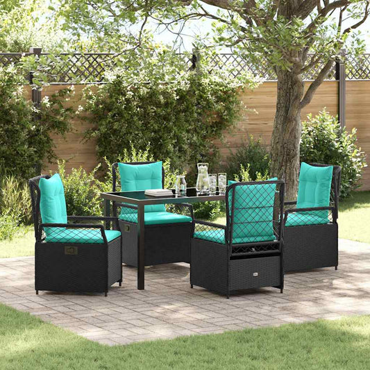 Tuin Eetset 5 Pcs Poly Rattan