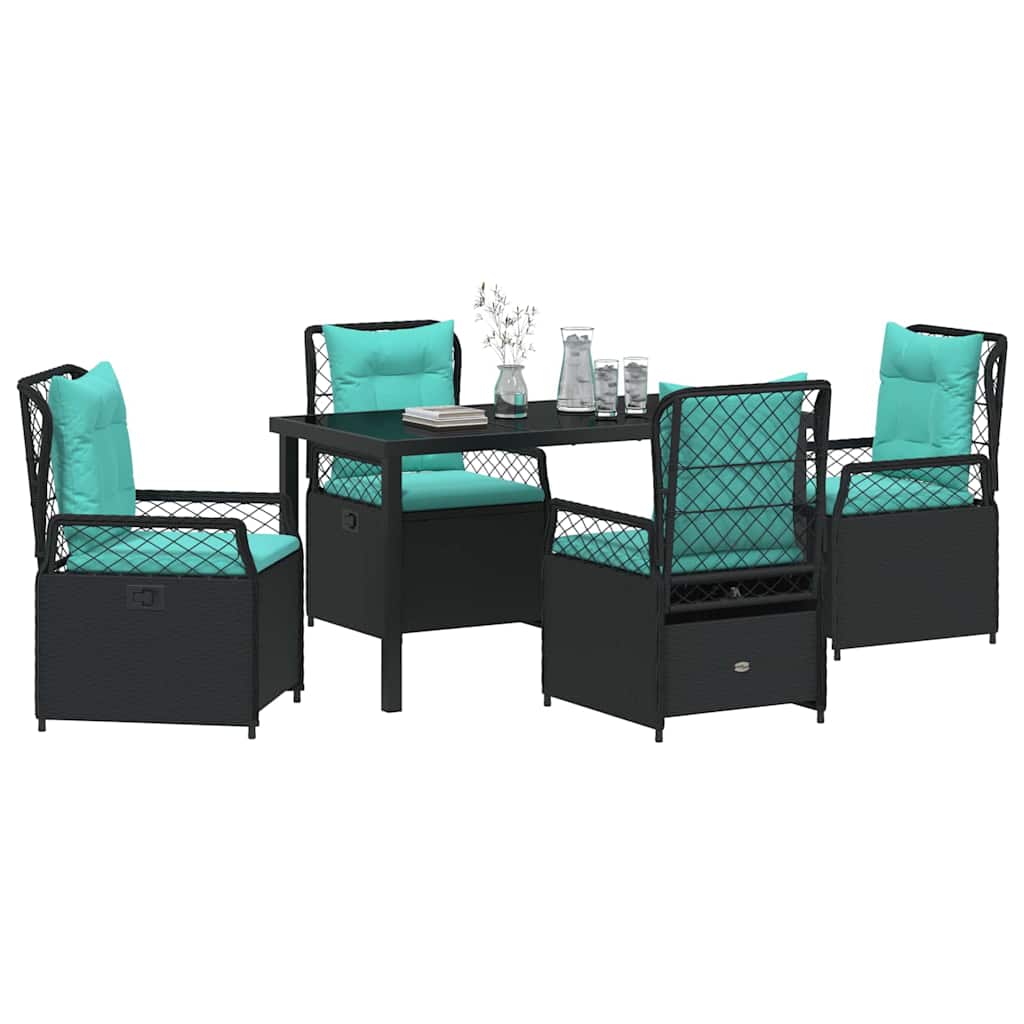 Tuin Eetset 5 Pcs Poly Rattan