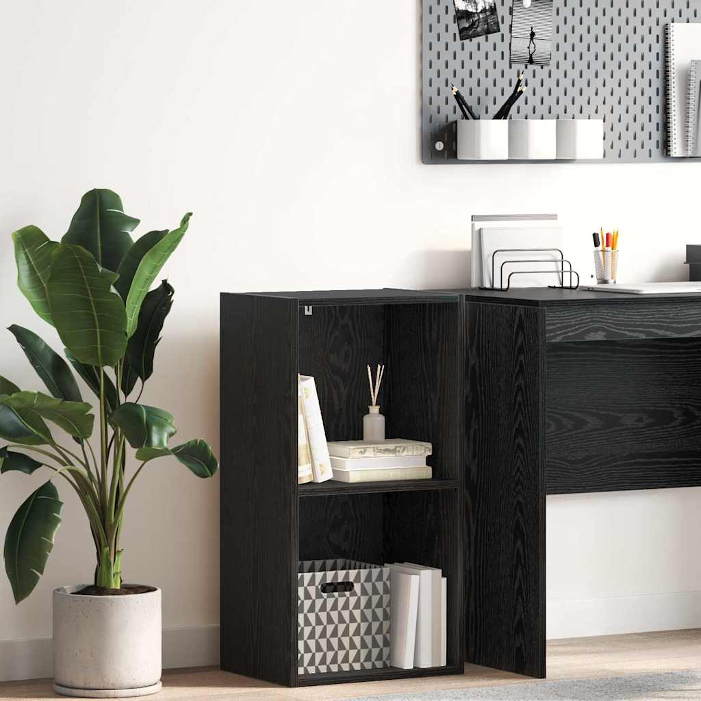 Boekenkast 60X30X Spaanplaat Kleurig Zwart Eiken