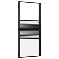 Glazen Deur Gestreept 93 X 3,5 X 201,5 Cm Aluminium