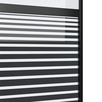 Glazen Deur Gestreept Zwart 102,5 X 2 X 205 Cm Aluminium