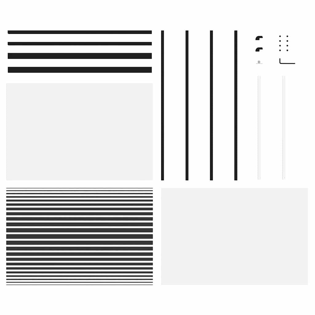 Glazen Deur Gestreept Zwart 102,5 X 2 X 205 Cm Aluminium