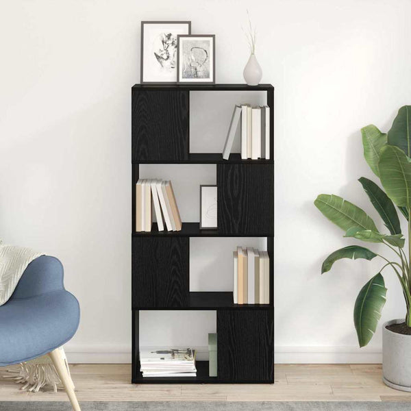 Boekenkast/Kamerscherm Kleurig Zwart Eiken