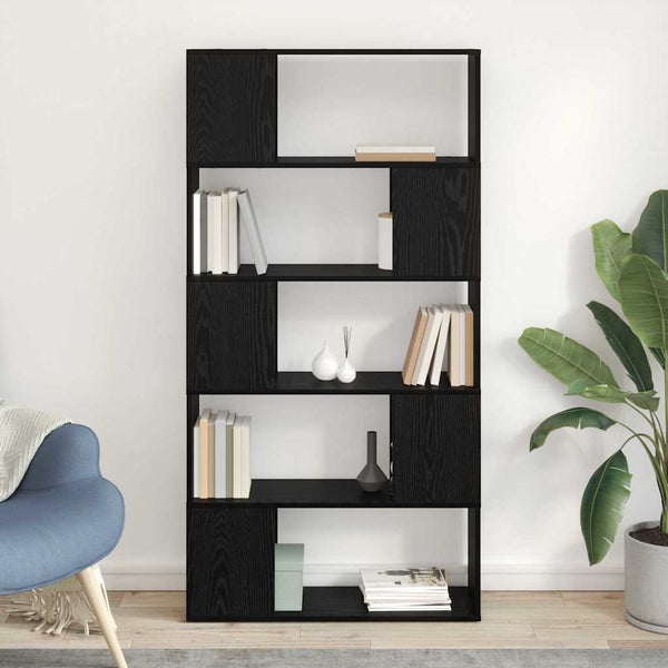 Boekenkast/Kamerscherm Kleurig Zwart Eiken