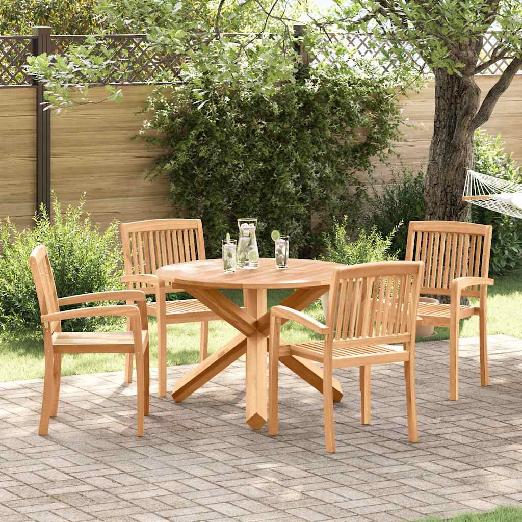 Tuin Eetset 3 Pcs Bruin Massief Acaciahout