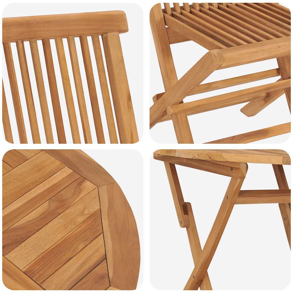 Tuin Eetset 2 Pcs Bruin Massief Teakhout