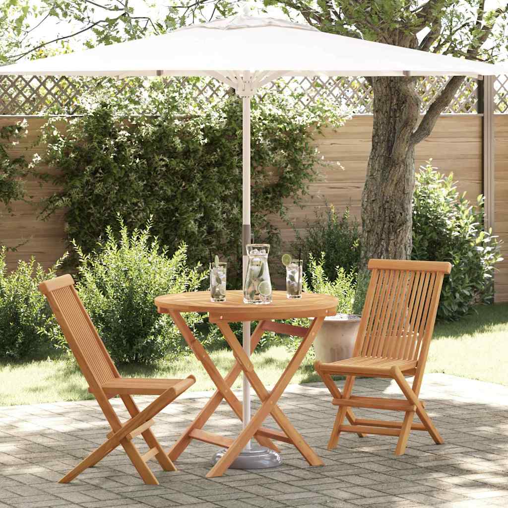 Tuin Eetset 2 Pcs Bruin Massief Teakhout
